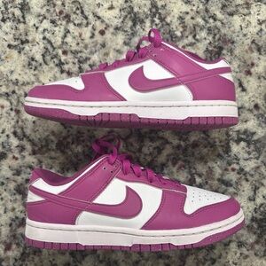 Nike Fuchsia and White Low-Tops